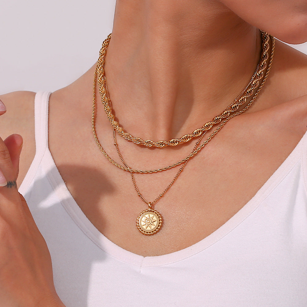 Starlight Gold Pendant Necklace