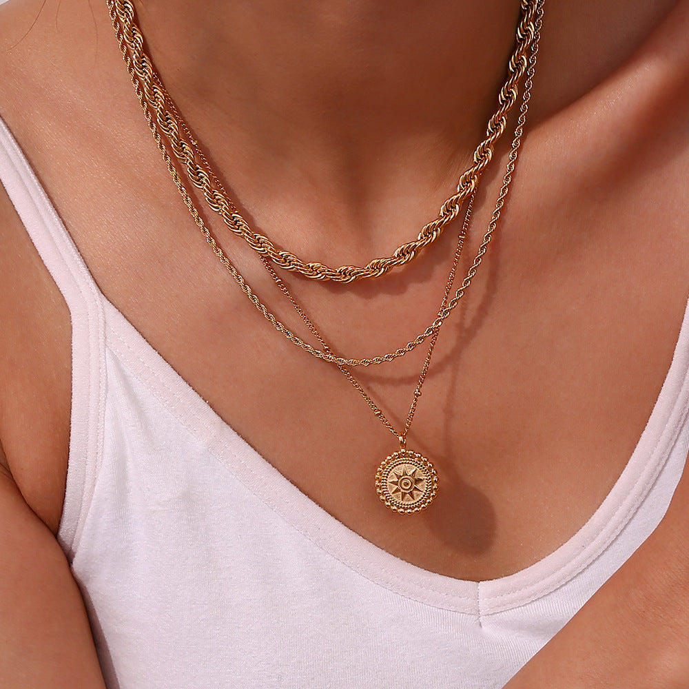 Starlight Gold Pendant Necklace