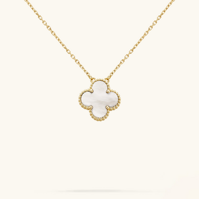 CLOVER | White/Gold Necklace