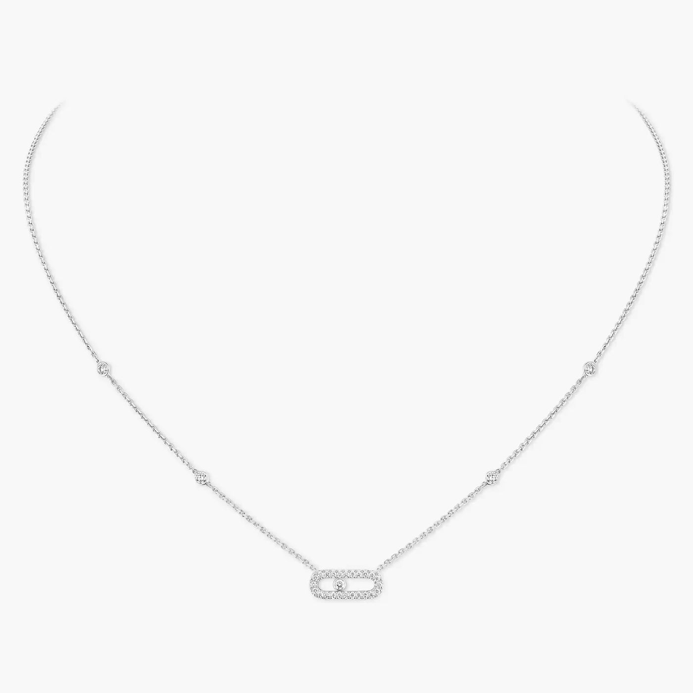 EXCLUSIVE | Mollyanne Diamanté Uno Necklace – Silver
